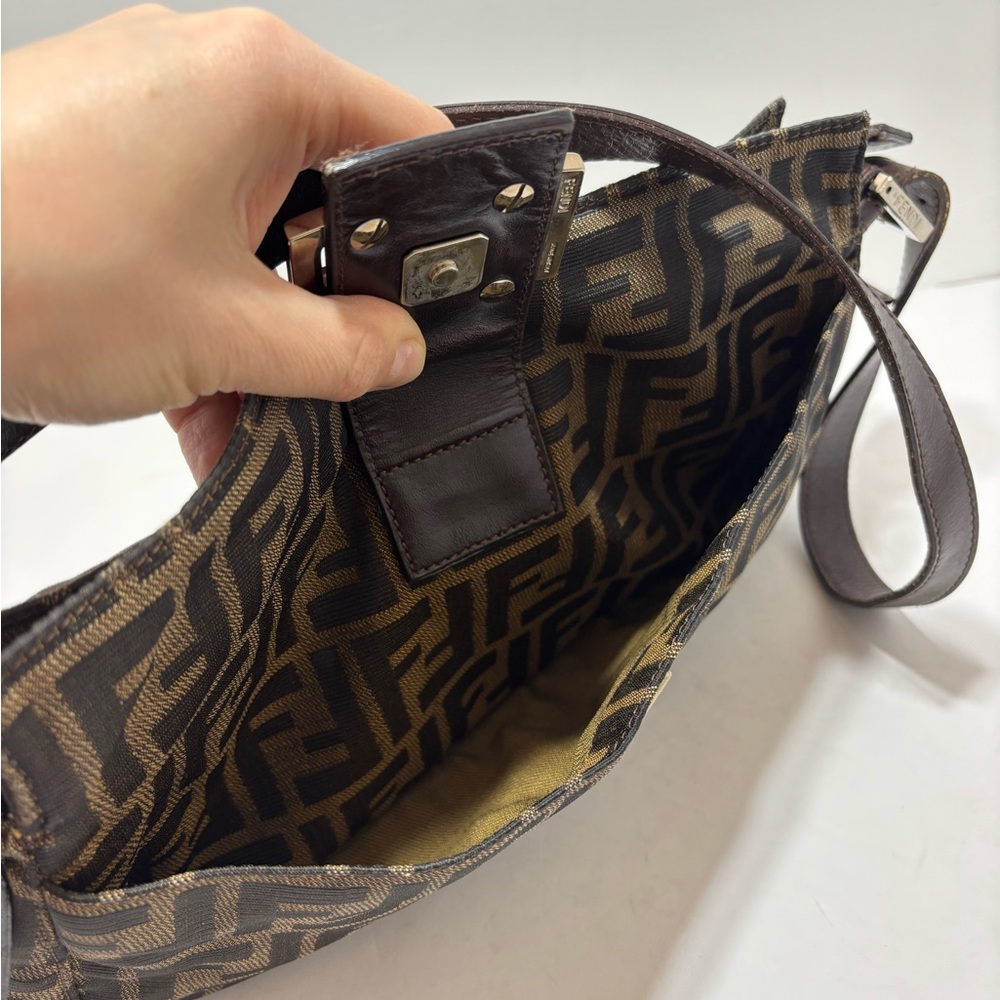 Fendi Vintage Brown Monogram Shoulder Bag - Picture 10 of 14